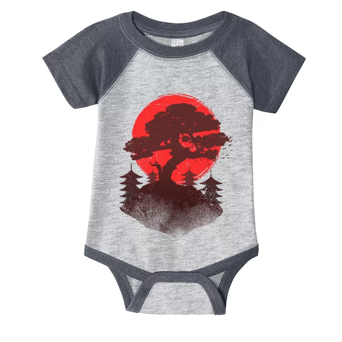 Japanese Bonsai Tree Scene Infant Baby Jersey Bodysuit