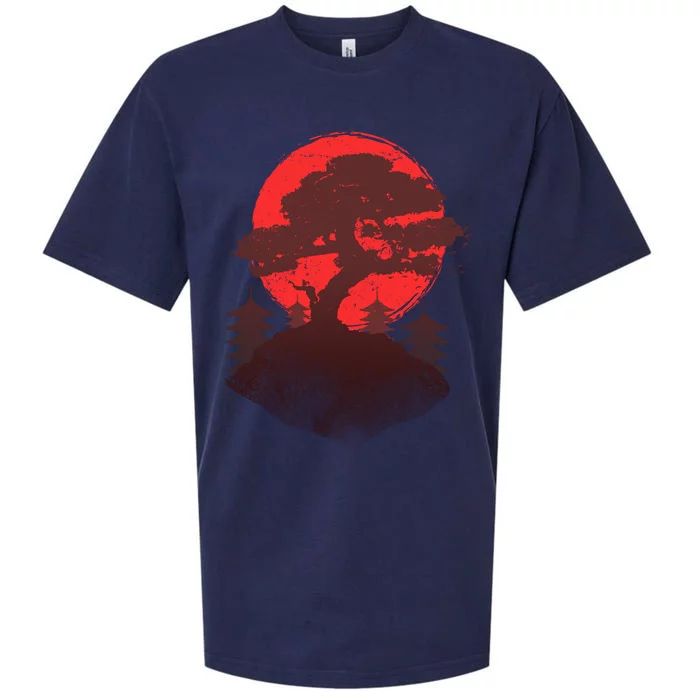 Japanese Bonsai Tree Scene Sueded Cloud Jersey T-Shirt