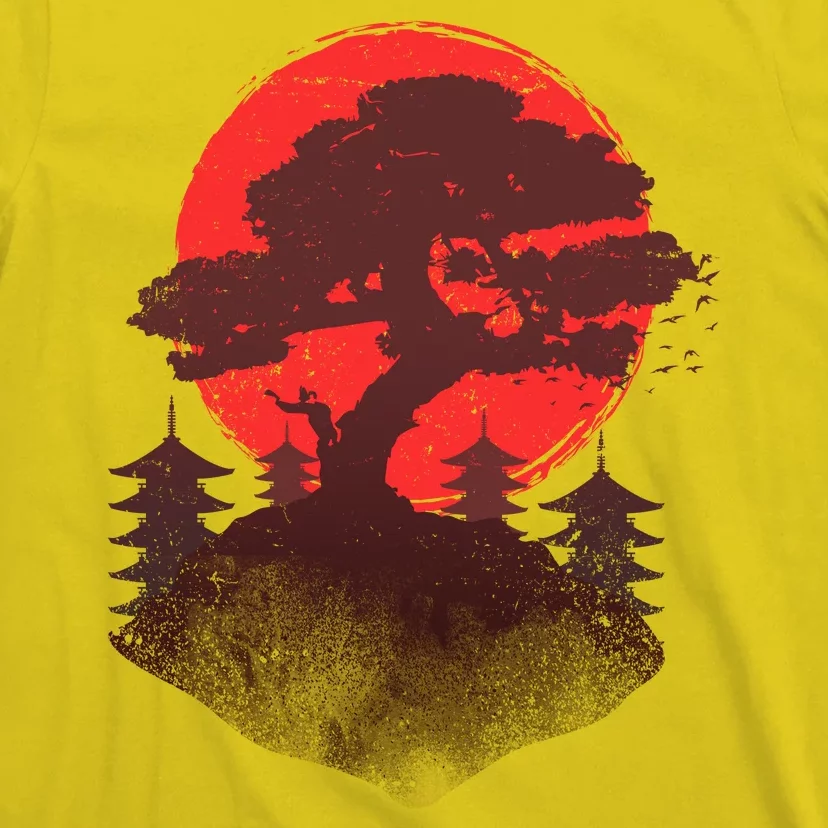 Japanese Bonsai Tree Scene T-Shirt