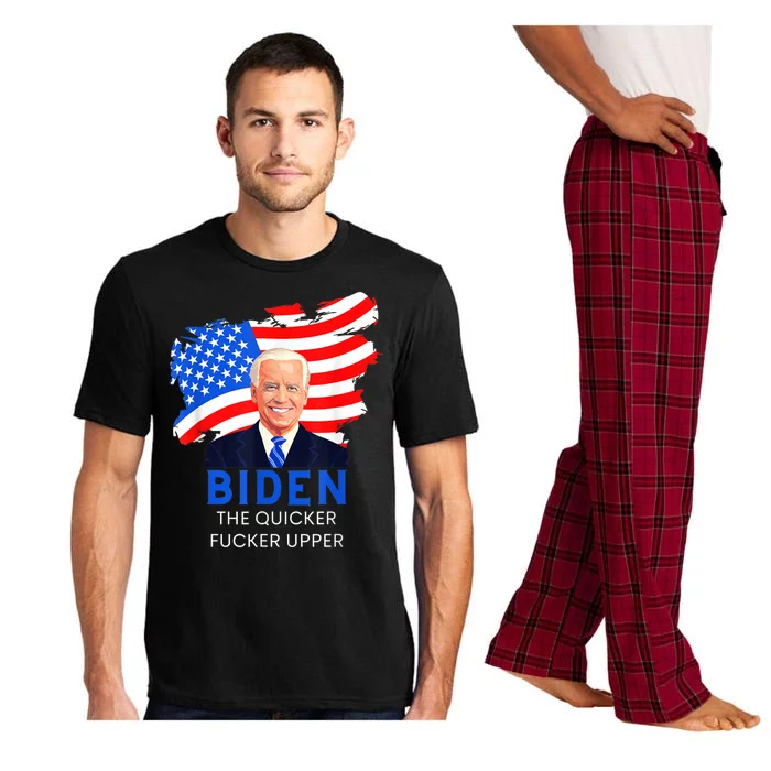 Joe Biden The Quicker Fucker Upper Funny Pajama Set