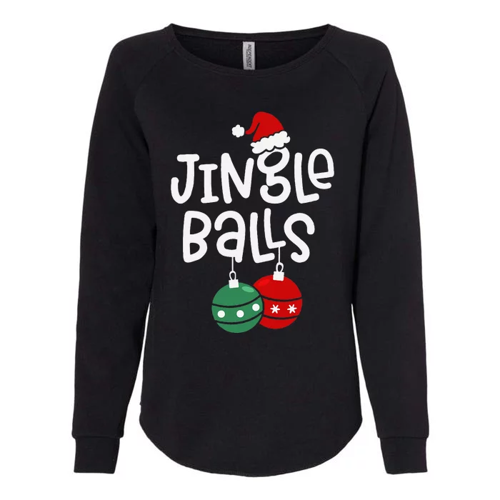 Jingle Balls Tinsel Tits Funny Matching Couple Chestnuts Womens California Wash Sweatshirt