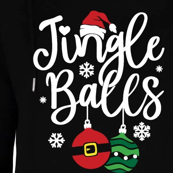 Jingle Balls Tinsel Tits Couples Christmas Matching Couple Womens Funnel Neck Pullover Hood