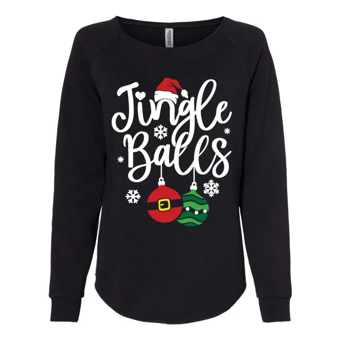 Jingle Balls Tinsel Tits Couples Christmas Matching Couple Womens California Wash Sweatshirt