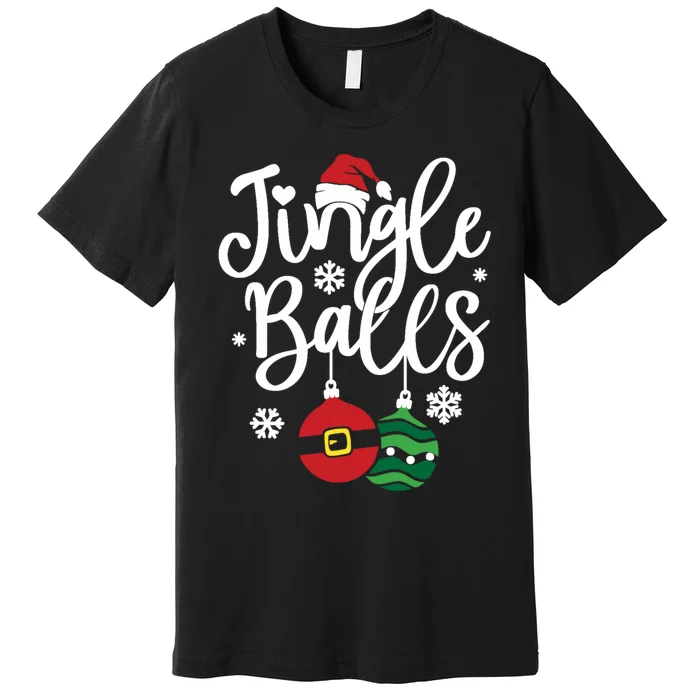 Jingle Balls Tinsel Tits Couples Christmas Matching Couple Premium T-Shirt