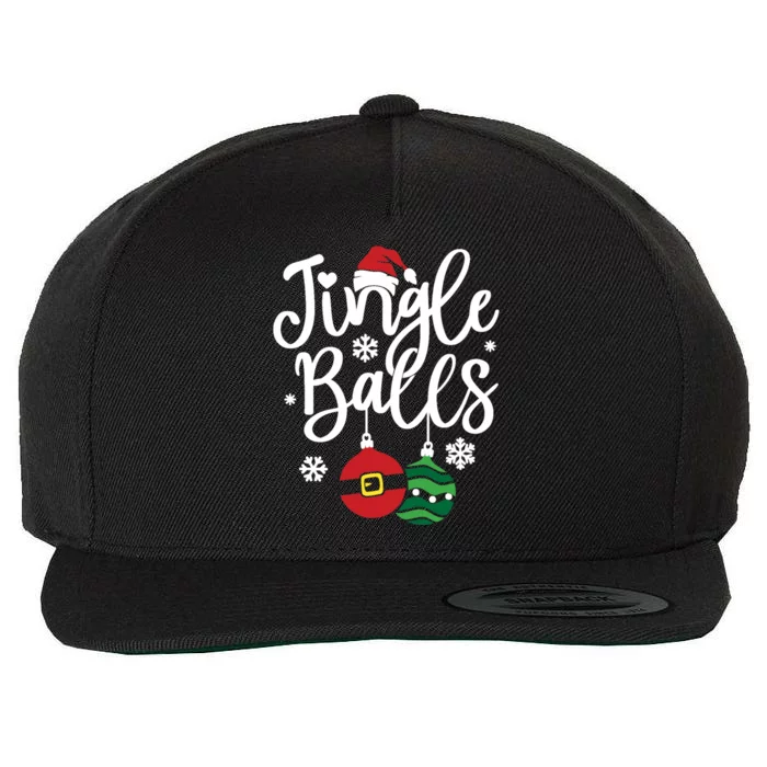 Jingle Balls Tinsel Tits Couples Christmas Matching Couple Wool Snapback Cap