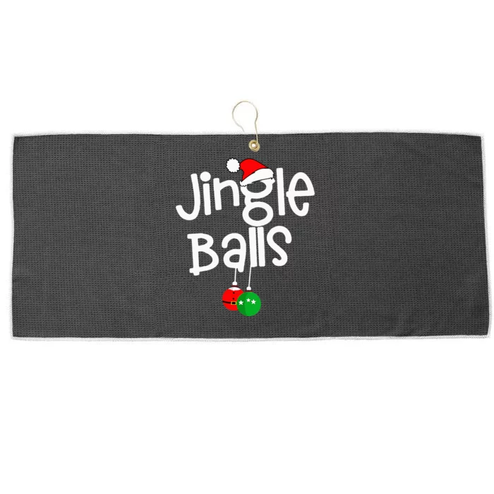 Jingle Balls Tinsel Tits Funny Couple Christmas Pajama Xmas Large Microfiber Waffle Golf Towel