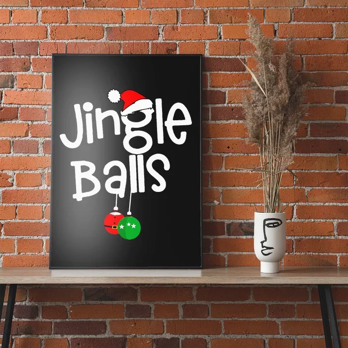 Jingle Balls Tinsel Tits Funny Couple Christmas Pajama Xmas Poster