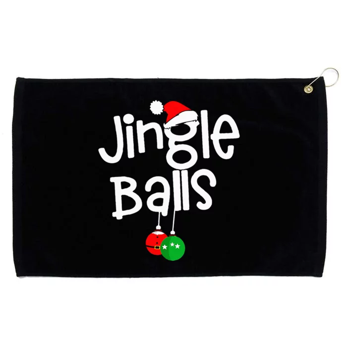 Jingle Balls Tinsel Tits Funny Couple Christmas Pajama Xmas Grommeted Golf Towel