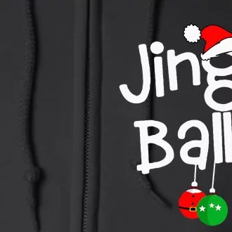 Jingle Balls Tinsel Tits Funny Couple Christmas Pajama Xmas Full Zip Hoodie