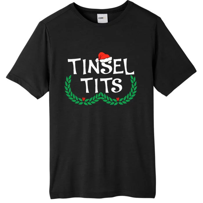 Jingle Balls Tinsel Tits Funny Couple Christmas Pajama Xmas ChromaSoft Performance T-Shirt