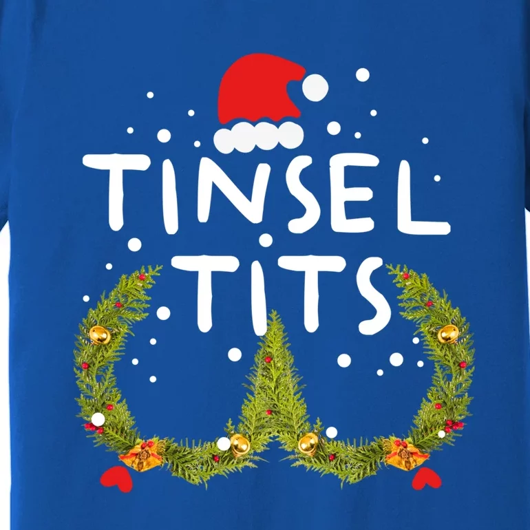 Jingle Balls Tinsel Tits Funny Christmas Couples Matching Gift Premium T-Shirt