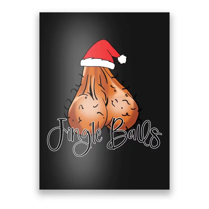 Jingle Balls Tinsel Tits Funny Christmas Matching Couple Poster