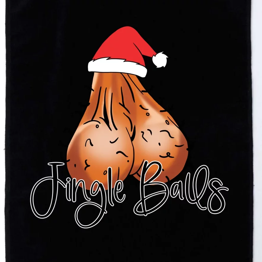 Jingle Balls Tinsel Tits Funny Christmas Matching Couple Platinum Collection Golf Towel