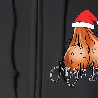 Jingle Balls Tinsel Tits Funny Christmas Matching Couple Full Zip Hoodie