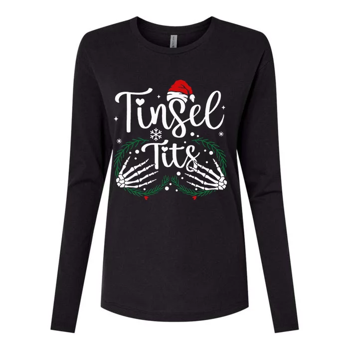 Jingle Balls Tinsel Tits Matching Xmas Couples Womens Cotton Relaxed Long Sleeve T-Shirt