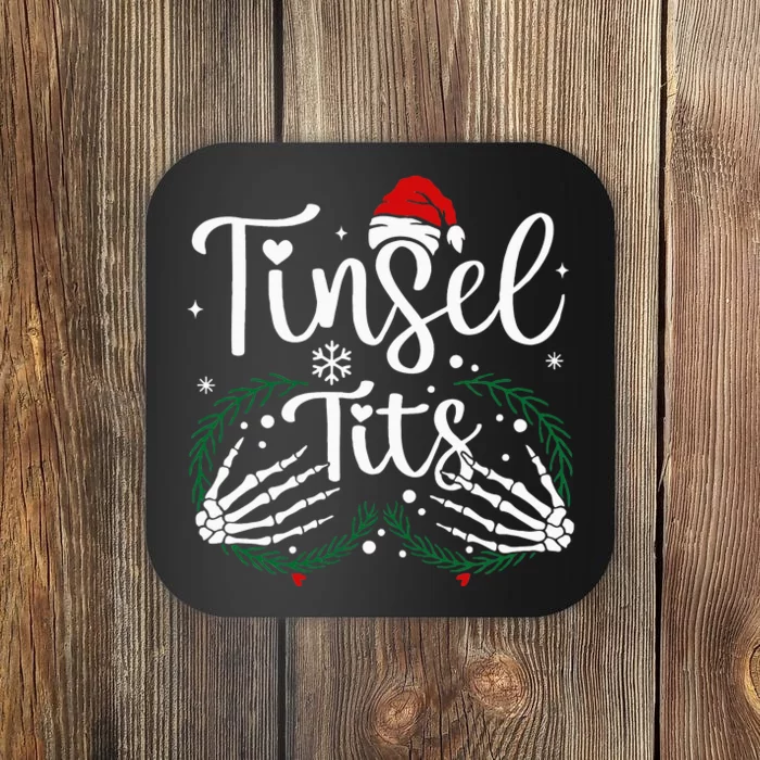 Jingle Balls Tinsel Tits Matching Xmas Couples Coaster