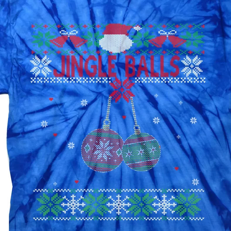 Jingle Balls Tinsel Tits Ugly Christmas Sweater Chestnuts Cool Gift Tie-Dye T-Shirt