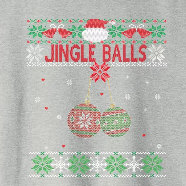 Jingle Balls Tinsel Tits Ugly Christmas Sweater Chestnuts Cool Gift Women's Crop Top Tee