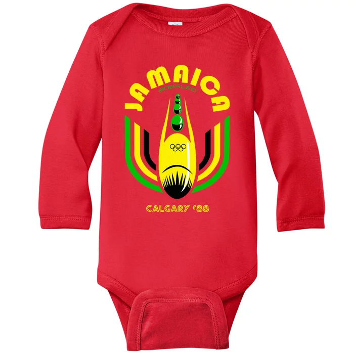 Jamaica Bobsled Team Vintage 1988 Baby Long Sleeve Bodysuit