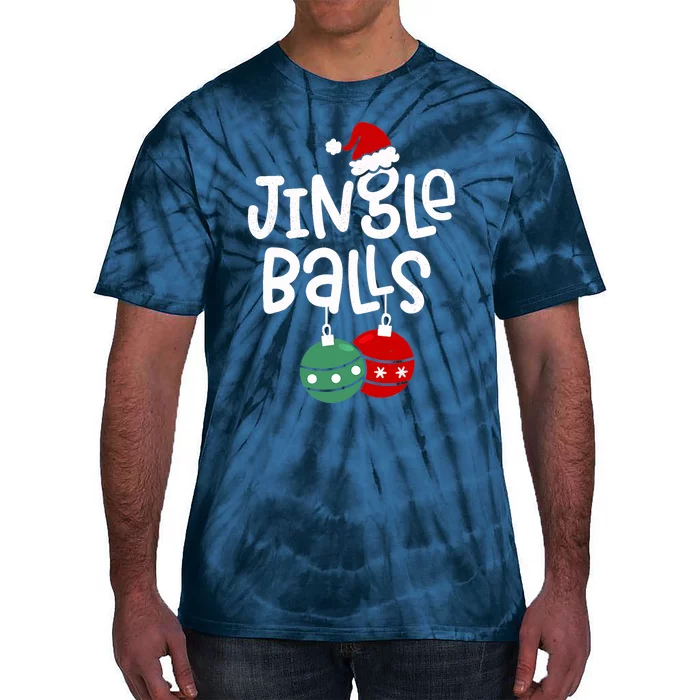 Jingle Balls Tinsel Tits Matching Chestnuts Christmas Couple Tie-Dye T-Shirt