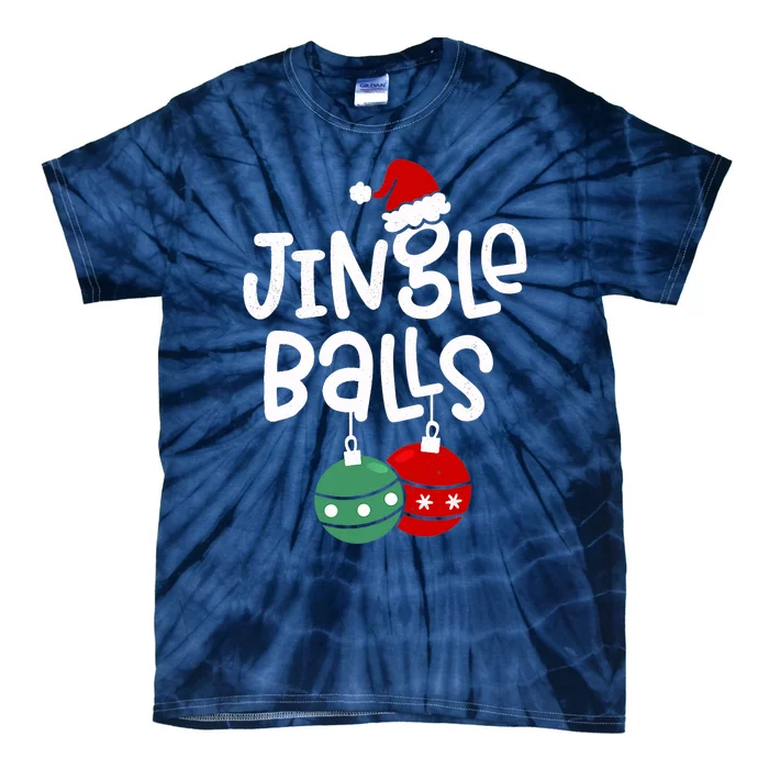 Jingle Balls Tinsel Tits Matching Chestnuts Christmas Couple Tie-Dye T-Shirt