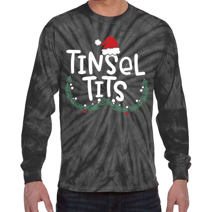 Jingle Balls Tinsel Tits Couples Christmas Matching Couple Tie-Dye Long Sleeve Shirt