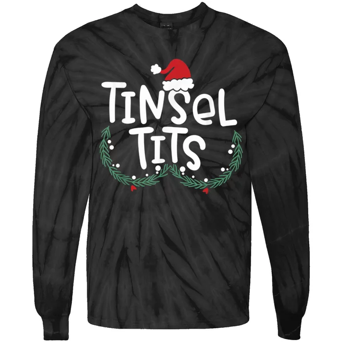 Jingle Balls Tinsel Tits Couples Christmas Matching Couple Tie-Dye Long Sleeve Shirt