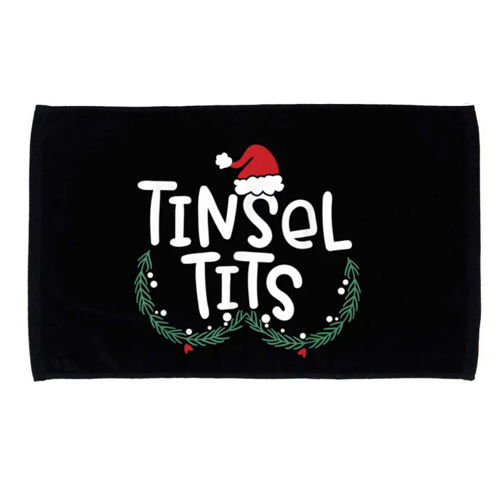 Jingle Balls Tinsel Tits Couples Christmas Matching Couple Microfiber Hand Towel