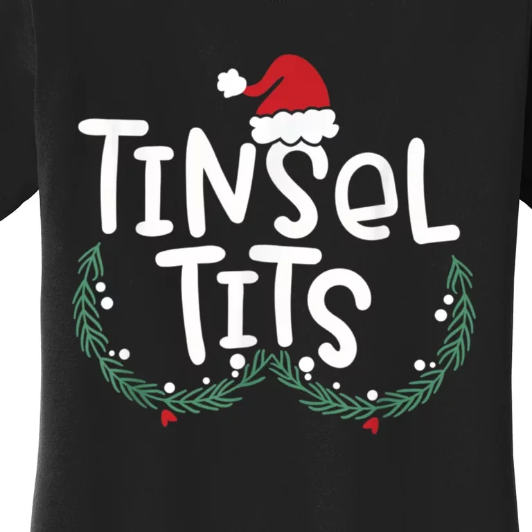 Jingle Balls Tinsel Tits Couples Christmas Matching Couple Women's T-Shirt