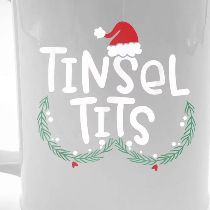 Jingle Balls Tinsel Tits Couples Christmas Matching Couple Front & Back Beer Stein