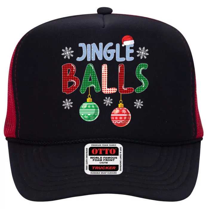 Jingle Balls Tinsel Tits Funny Matching Couple Christmas Gift High Crown Mesh Trucker Hat