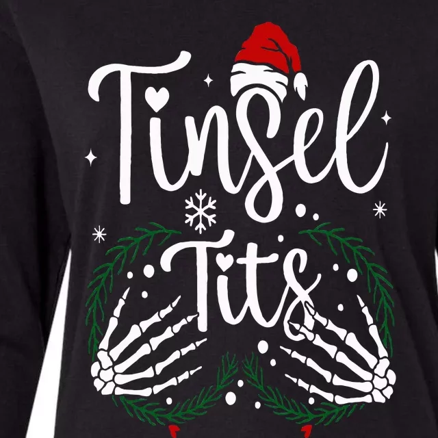 Jingle Balls Tinsel Tits Matching Christmas Couples Womens Cotton Relaxed Long Sleeve T-Shirt