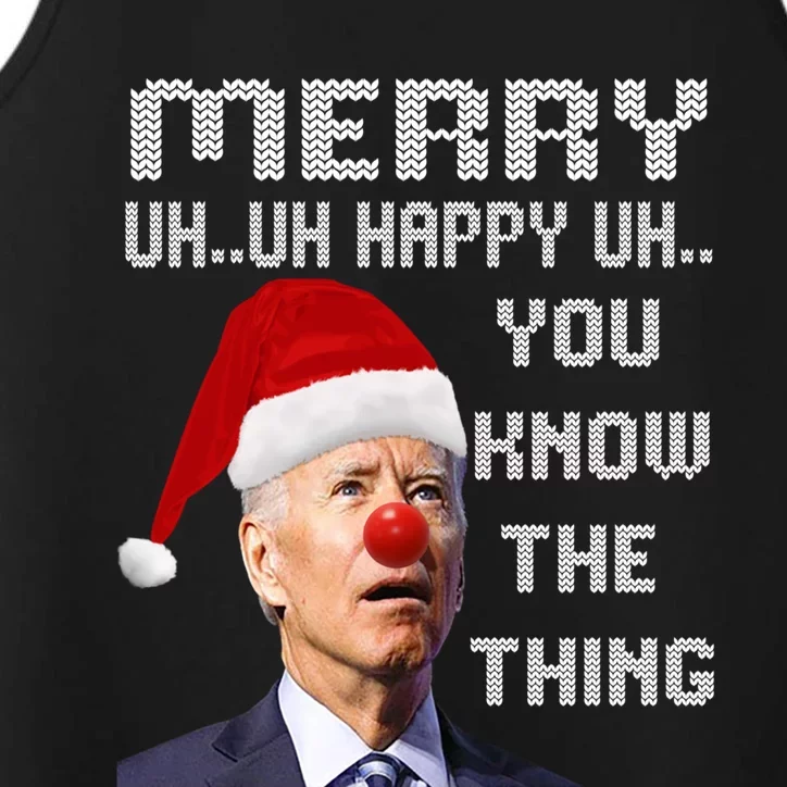 Joe Biden Ugly Christmas Sweater For And Funny Ugly Cute Gift Performance Tank