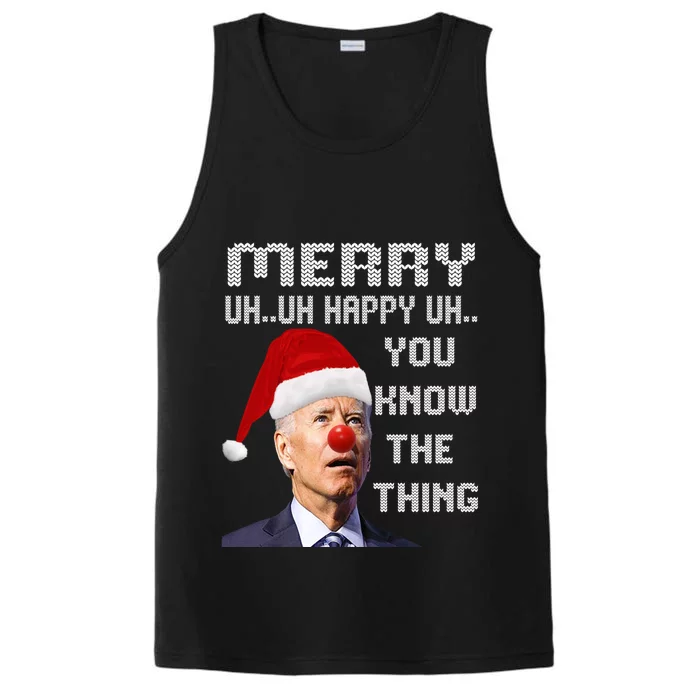 Joe Biden Ugly Christmas Sweater For And Funny Ugly Cute Gift Performance Tank