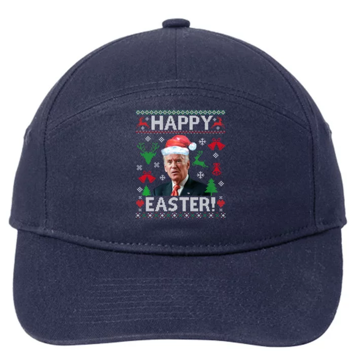 Joe Biden Ugly Christmas Biden Christmas Funny Gift 7-Panel Snapback Hat