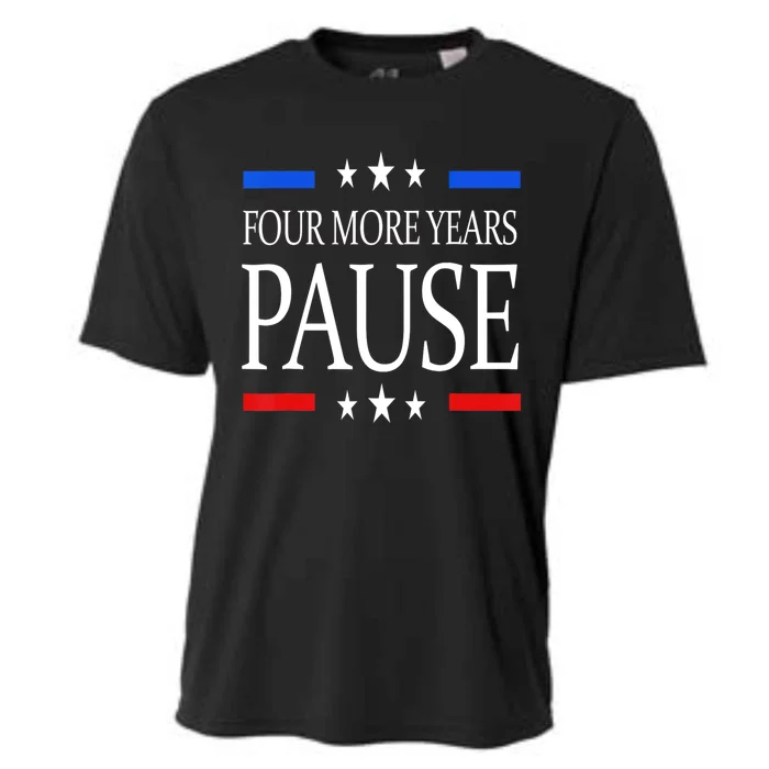 Joe Biden Us Flag Funny Quote Saying Four More Years Pause Cooling Performance Crew T-Shirt