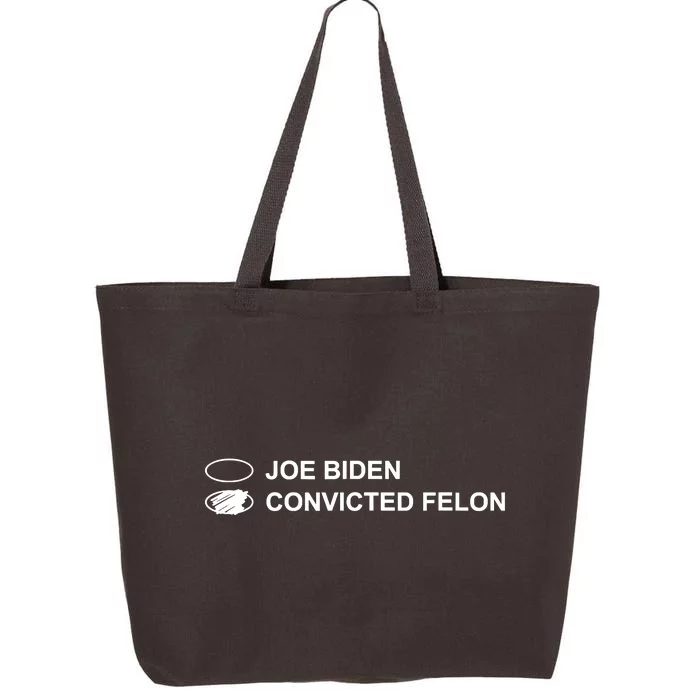 Joe Biden Vs Convicted Felon Funny Ballot Paper Voting Humor 25L Jumbo Tote