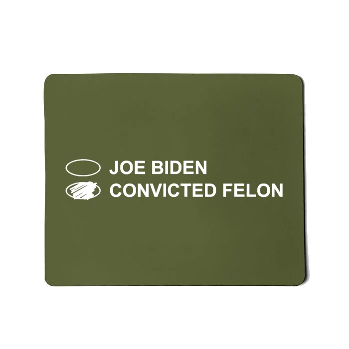 Joe Biden Vs Convicted Felon Funny Ballot Paper Voting Humor Mousepad