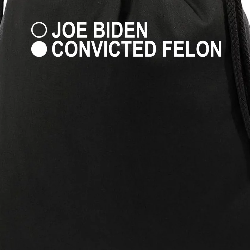 Joe Biden Vs Convicted Felon Funny Ballot Paper Voting Humor Drawstring Bag