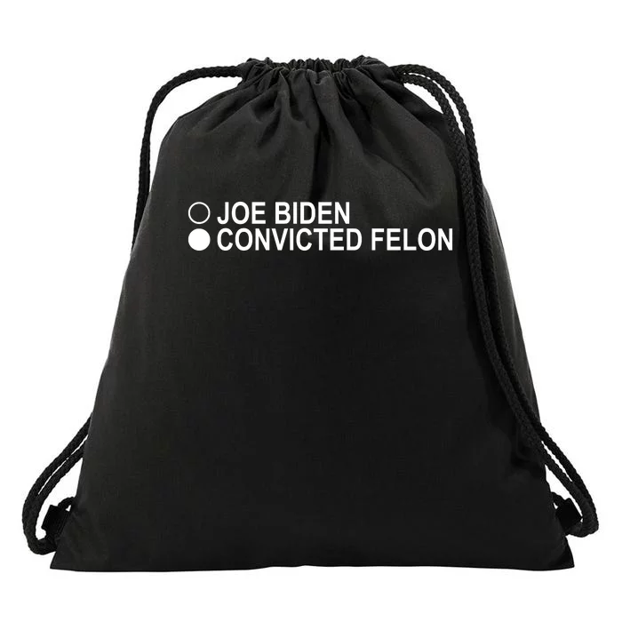 Joe Biden Vs Convicted Felon Funny Ballot Paper Voting Humor Drawstring Bag