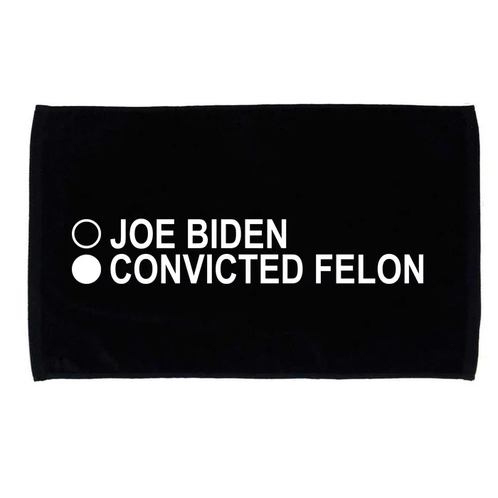 Joe Biden Vs Convicted Felon Funny Ballot Paper Voting Humor Microfiber Hand Towel