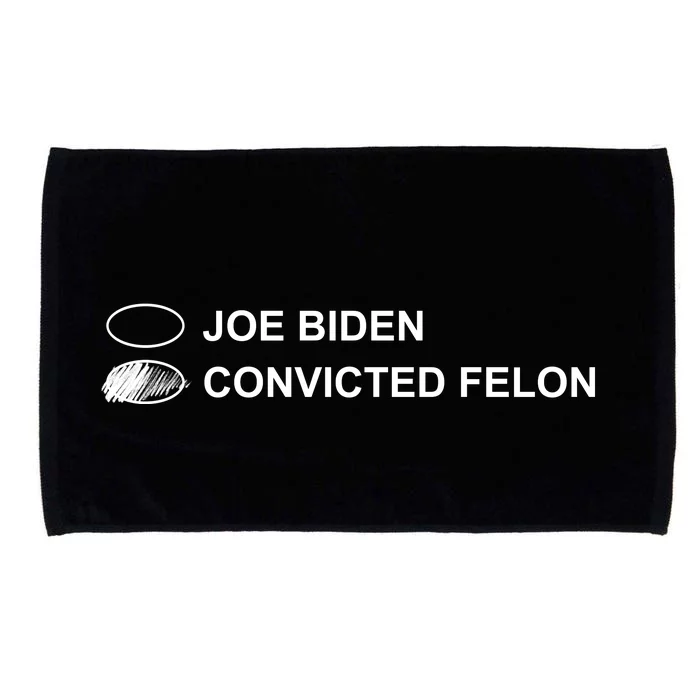 Joe Biden Vs Convicted Felon Funny Ballot Paper Voting Humor Microfiber Hand Towel