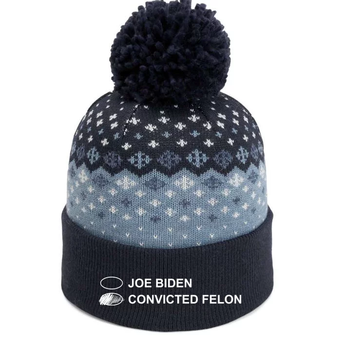 Joe Biden Vs Convicted Felon Funny Ballot Paper Voting Humor The Baniff Cuffed Pom Beanie