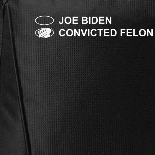 Joe Biden Vs Convicted Felon Funny Ballot Paper Voting Humor City Backpack