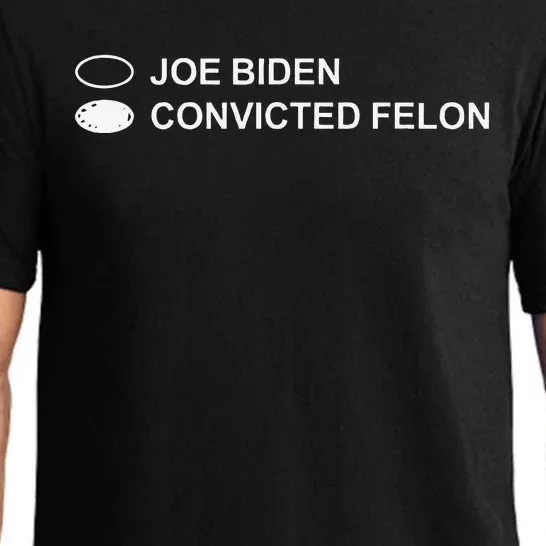 Joe Biden Vs Convicted Felon Ballot Paper Voting For Trump Pajama Set