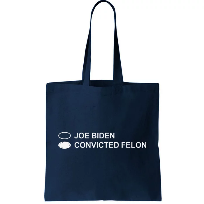 Joe Biden Vs Convicted Felon Ballot Paper Voting For Trump Tote Bag