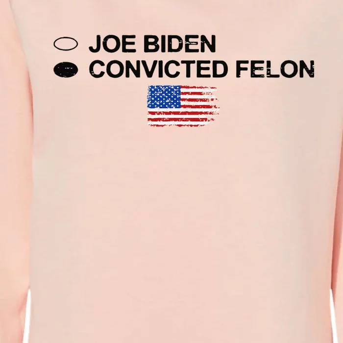 Joe Biden Vs Convicted Felon Funny Ballot Paper Voting Humor Womens California Wash Sweatshirt