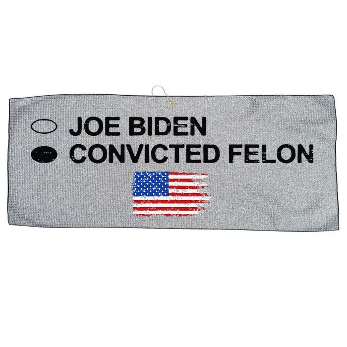 Joe Biden Vs Convicted Felon Funny Ballot Paper Voting Humor Large Microfiber Waffle Golf Towel