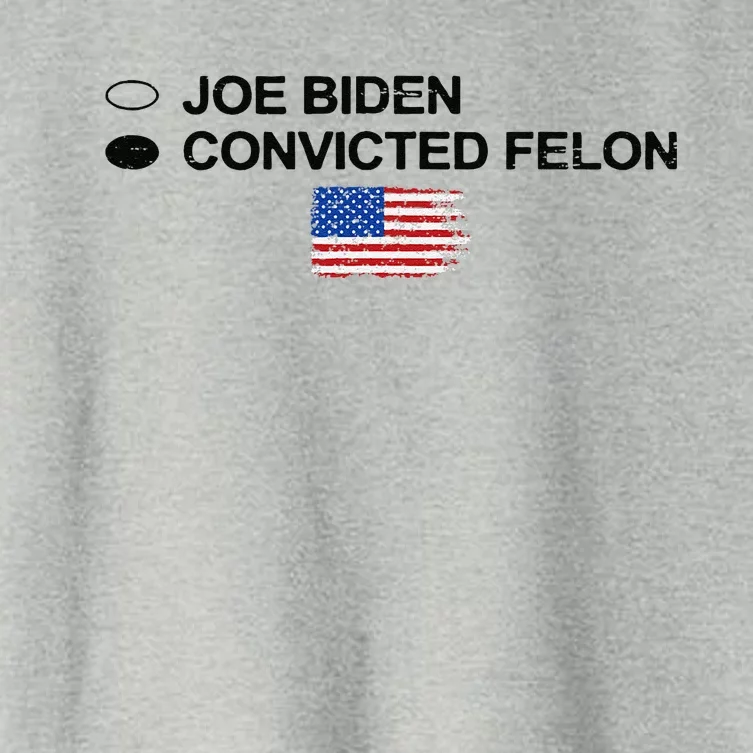 Joe Biden Vs Convicted Felon Funny Ballot Paper Voting Humor Women's Crop Top Tee