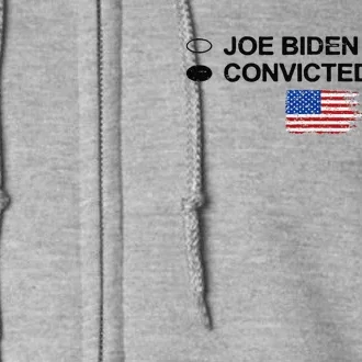 Joe Biden Vs Convicted Felon Funny Ballot Paper Voting Humor Full Zip Hoodie